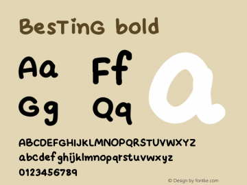 BesTinG-bold Version 001.000图片样张
