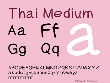 Thai Version 001.000 Font Sample