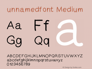 unnamedfont Version 001.000图片样张