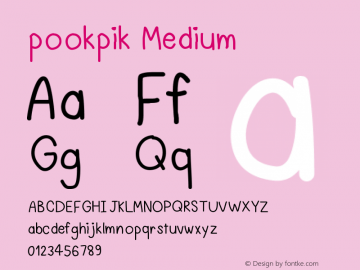 pookpik Version 001.000 Font Sample