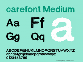 carefont Version 001.000 Font Sample