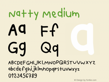 Natty Version 001.000 Font Sample