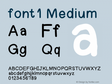 font1 Version 001.000 Font Sample