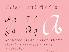 OllesFont Medium Version 001.000图片样张