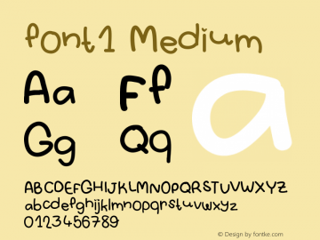 font1 Version 001.000 Font Sample