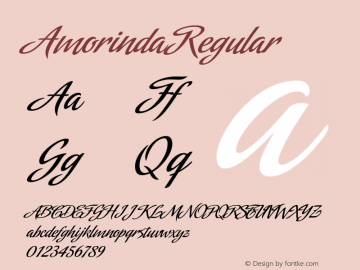 Amorinda Regular 001.001 Font Sample