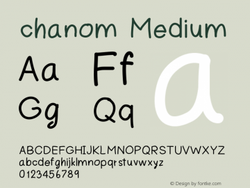 chanom Version 001.000 Font Sample