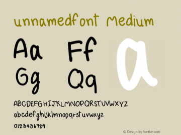 unnamedfont Version 001.000 Font Sample