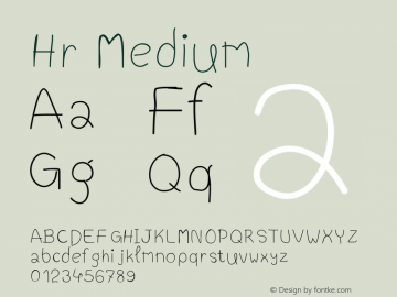 Hr Version 001.000 Font Sample