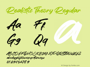 Realistic Theory Version 1.00;June 11, 2021;FontCreator 12.0.0.2539 64-bit图片样张
