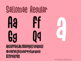 Sallomae Version 1.000 Font Sample