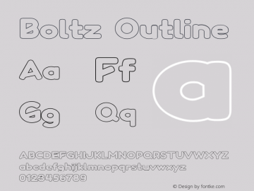 Boltz Outline Version 1.000;PS 001.000;hotconv 1.0.88;makeotf.lib2.5.64775图片样张