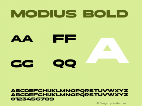 Modius Bold Version 1.00;June 9, 2021;FontCreator 13.0.0.2672 64-bit图片样张