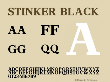 Stinker Black Version 1.00;April 9, 2021;FontCreator 13.0.0.2683 64-bit图片样张