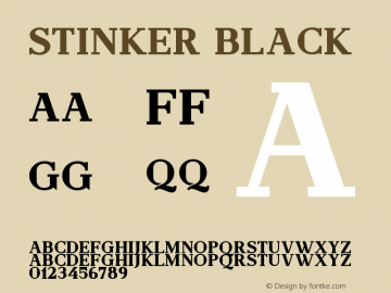 Stinker Black Version 1.00;April 9, 2021;FontCreator 13.0.0.2683 64-bit图片样张