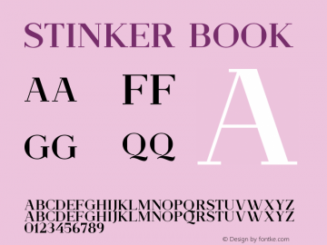 Stinker Book Version 1.00;April 9, 2021;FontCreator 13.0.0.2683 64-bit图片样张