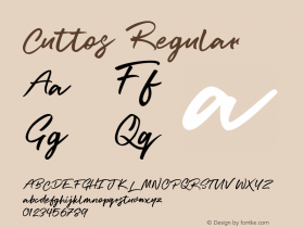 Cuttos Version 1.000 Font Sample