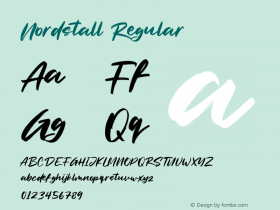 Nordstall 1.000 Font Sample