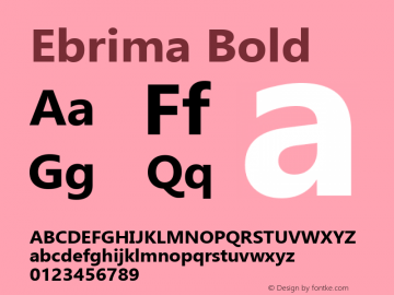 Ebrima Bold Version 5.16图片样张