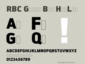 RBC Grotesk Bold HeadLine Version 001.000图片样张