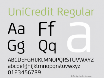 UniCredit Version 2.000 Font Sample