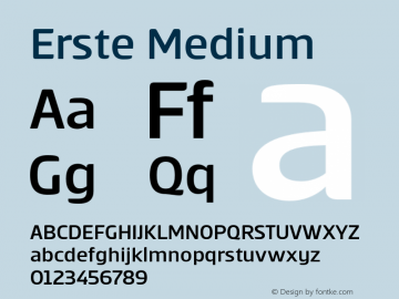 Erste-Medium Version 1.000 Font Sample