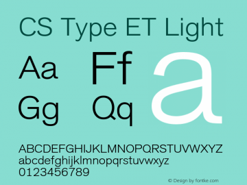 CS Type ET Light Version 4.00图片样张