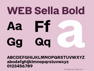 WEB Sella Bold Version 1.000;PS 1.0;hotconv 1.0.88;makeotf.lib2.5.647800图片样张