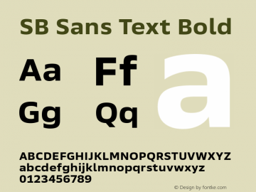 SB Sans Text Bold Version 1.002图片样张