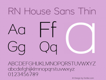 RN House Sans Thin Version 1.001图片样张