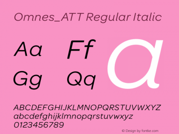 Omnes_ATT Regular Italic 001.000图片样张