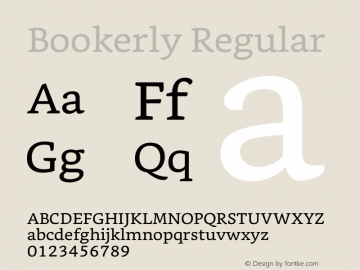 Bookerly Version 1.000 Font Sample