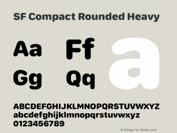 SF Compact Rounded Heavy Version 15.0d4e20 Font Sample