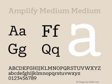 Amplify Medium Version 1.003 Font Sample