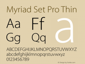 Myriad Set Pro Thin Version 10.0d17e1图片样张