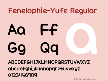 Fenelophie-Yufs 1.0 Font Sample