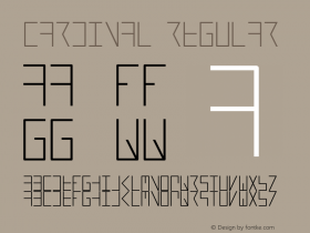 Cardinal Regular 1.0 Font Sample