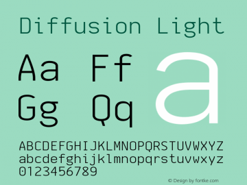 Diffusion Light 2.0.1 Font Sample