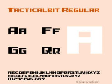 Tacticalbit Regular Version 1.0 Font Sample