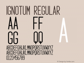 Ignotum 0.10 Font Sample