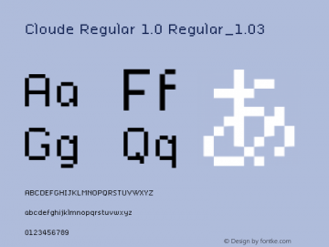 Cloude_Regular_1.03 Version 001.3图片样张