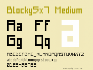 Blocky5x7 Version 001.000图片样张