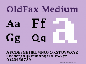 OldFax Version 001.000 Font Sample