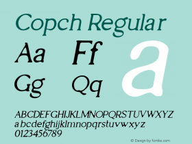 Copch Version 1.0 Font Sample