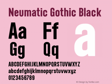 Neumatic Gothic Black 1.080 Font Sample