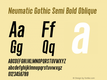 Neumatic Gothic Semi Bold Oblique 1.080图片样张
