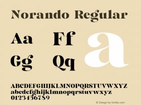 Norando 1.000 Font Sample