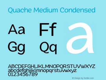 Quache Medium Condensed 1.001图片样张