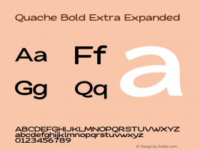 Quache Bold Extra Expanded 1.001图片样张