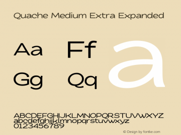 Quache Medium Extra Expanded 1.001图片样张